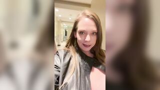 Titty Drop: Hoping to work hubby up on the way to the hotel room! #2