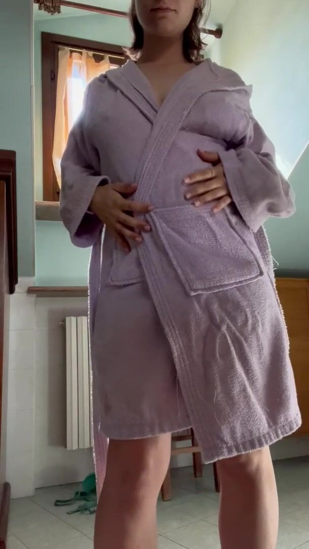 I wanted to reveal what’s under my bathrobe