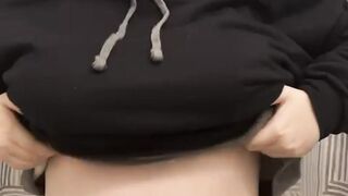 Titty Drop: Chubby 20 year old virgin dropping her tits on the internet #5