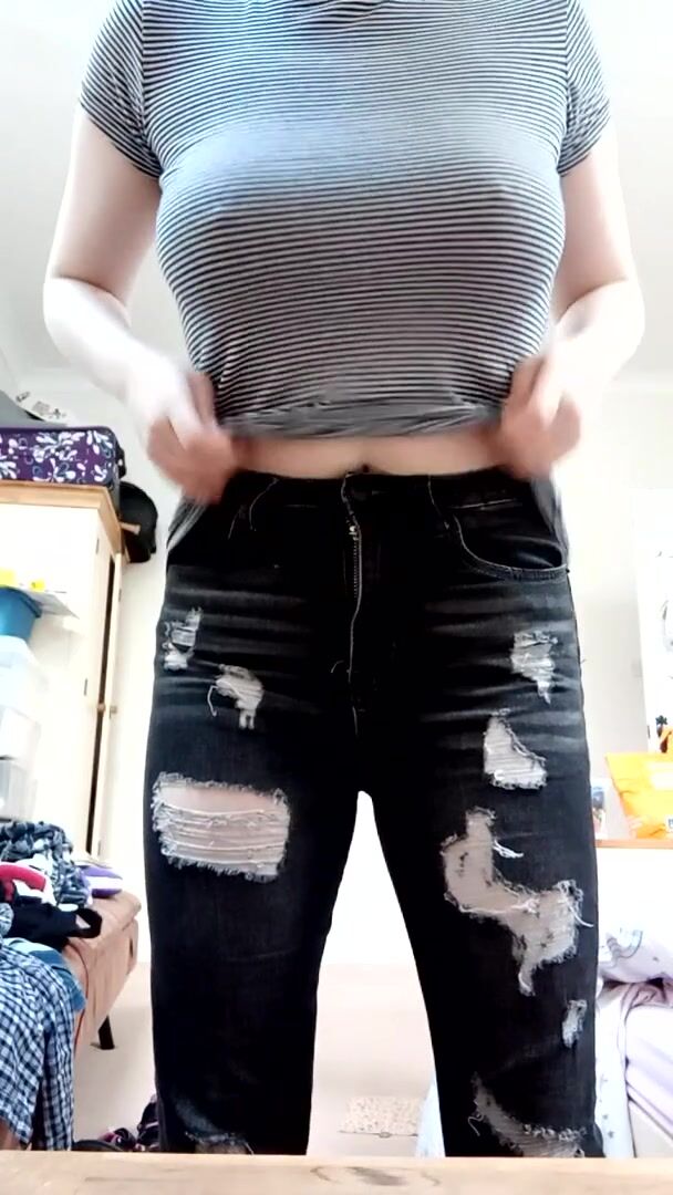 Sneaky titty drop at parents house