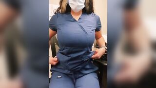 Titty Drop: OMG my heart is beating 160 bpm I just did a titty drop at the nurse’s station! #1