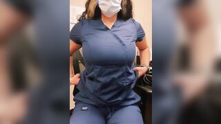 Titty Drop: OMG my heart is beating 160 bpm I just did a titty drop at the nurse’s station! #2