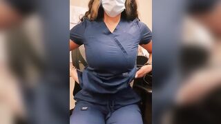 Titty Drop: OMG my heart is beating 160 bpm I just did a titty drop at the nurse’s station! #3