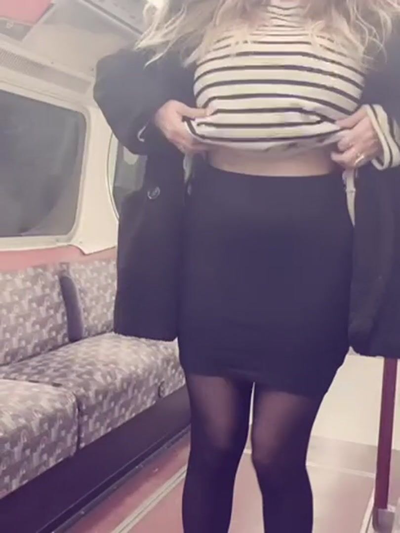 Showing my tits on the London Underground