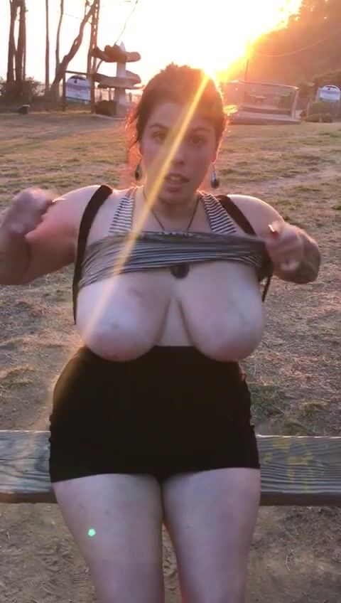 Dropping it on a swing in public like a girl girl should