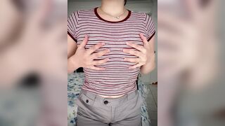 were you suprised with how big and perky my natural boobs are?  ????