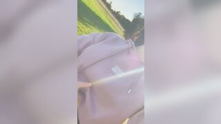 Dropping my tits in public makes me horny ????????