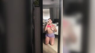 Titty Drop: Dropping my titties out after my gym session ???? #3