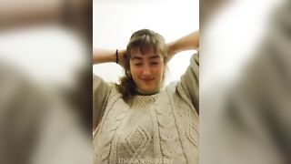 2. Titty Drop: What do you think of my sweater puppies?