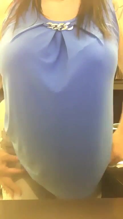 My first boob “drop” with a little nipple tugging at work. Enjoy!