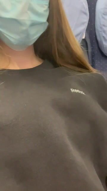 Flashed and played with my boobs right next to this other passenger ????????