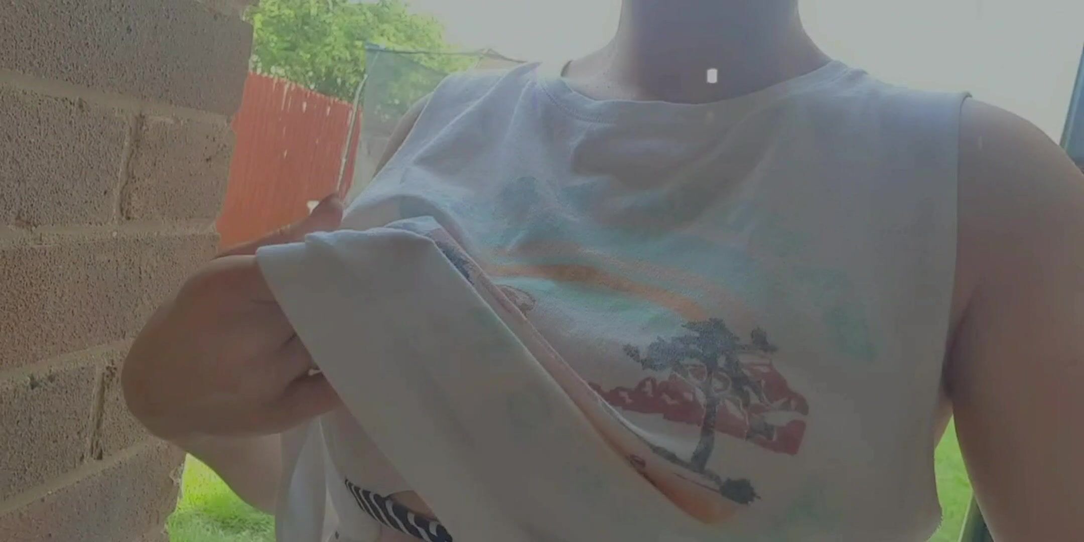 What would you do if you were my neighbour as saw my titty drop????