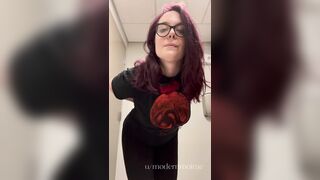 flashing y'all at work for titty tuesday