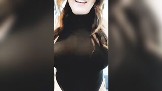 Titty Drop: Had to find a way to drop out of a turtleneck bodysuit. Creativity points +5 #2