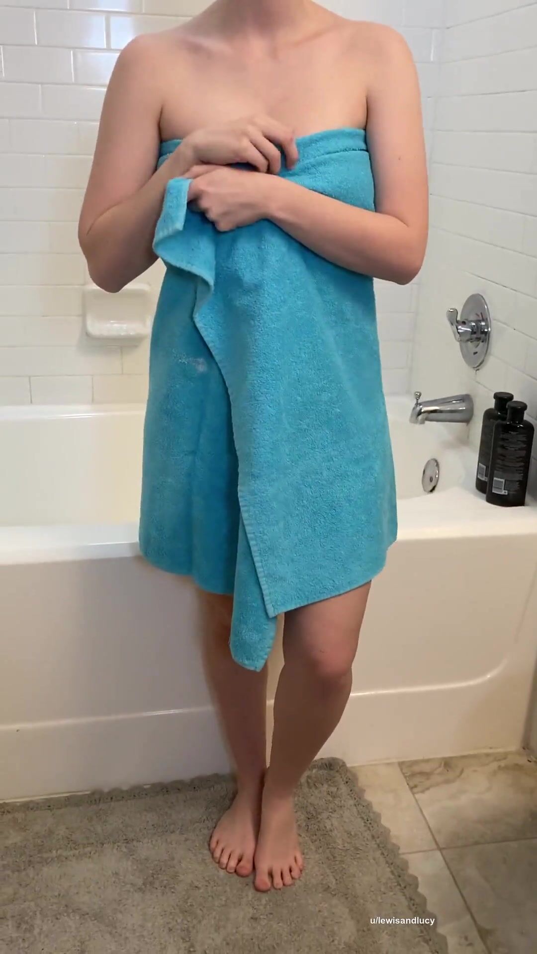 Post shower reveal,what do you think of my tits? :)