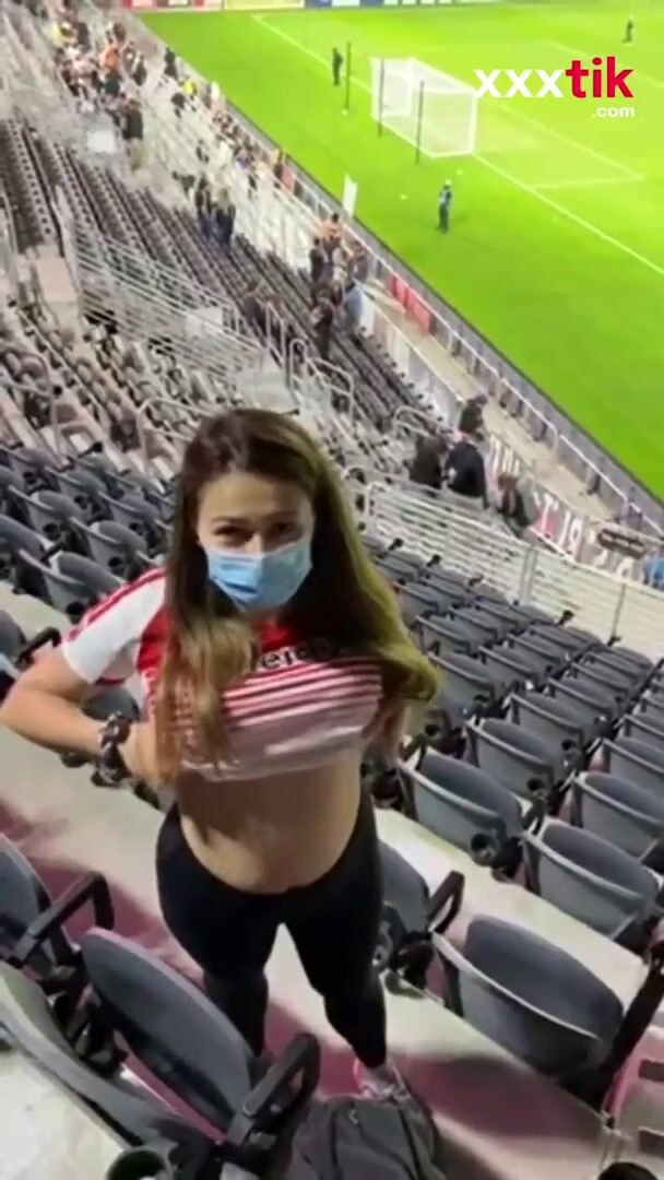 Titty drop on a football match!!!