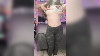 Titty Drop: Can you tell that I love doing titty drops in this shirt? #2