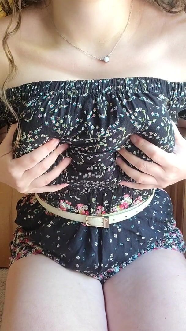 Does your dick get hard at the sight of my naturally perky boobs?
