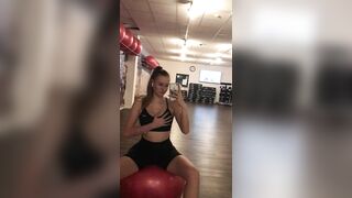 Titty Drop: Too horny at the gym… had to get them some air... everbody could catch me... love the risk hehe...???? #2