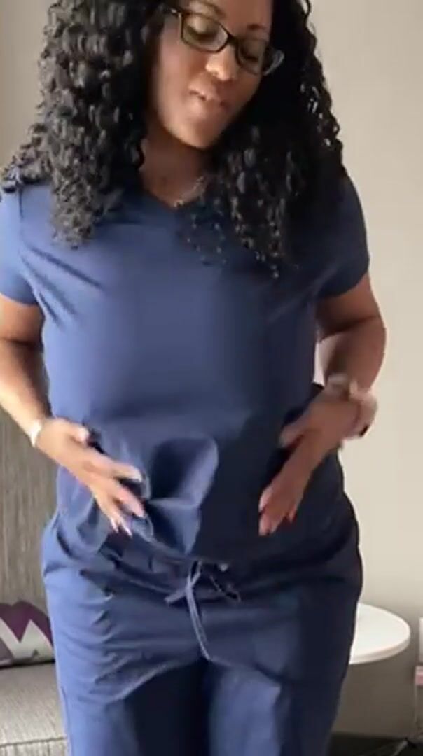 Just another nurse, dropping her titties