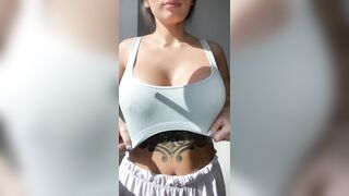 Big Tits Drop - Tattoed Girl