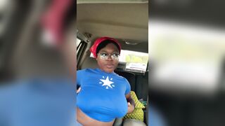 Titty Drop: Titty drop while waiting in the car hehe #3