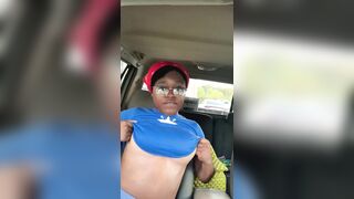 Titty Drop: Titty drop while waiting in the car hehe #5