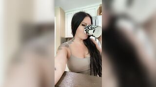 Morning coffee titty drop MILF (47)