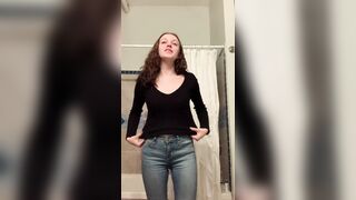 Titty Drop: Cute babe drops her tits out #5
