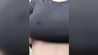 Titty Drop: Wife flashing her natural titties while riding #4