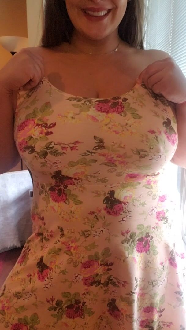 I hope that watching my huge tits makes your Monday morning better