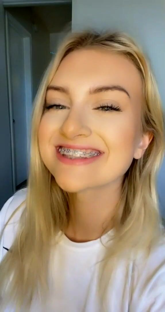 Blonde shows her massive tits