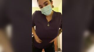 Titty Drop: Scrub top titty drop! #3