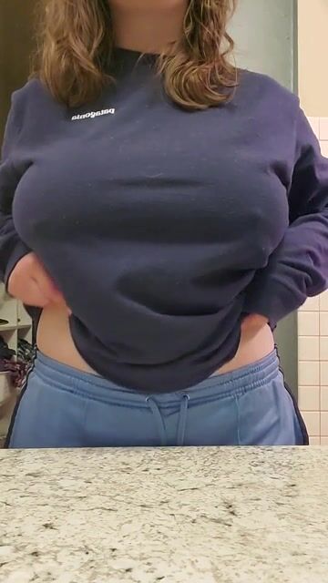 Working from home means no bra necessary :)