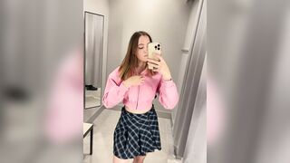 Titty Drop: It's so hot in this fitting room #1