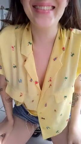 A hot day asks to flash some tits, hope you like my shirt tho????????