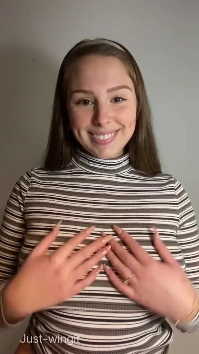 which do you like more, my smile or my tits?
