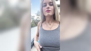 Titty Drop: Tight dress, NO PANTIES, real outside drop - hope you like it :) #2