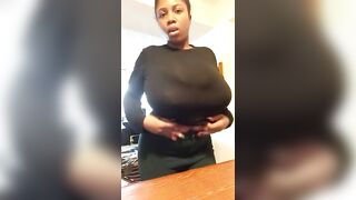 Sexy huge chocolate boobs