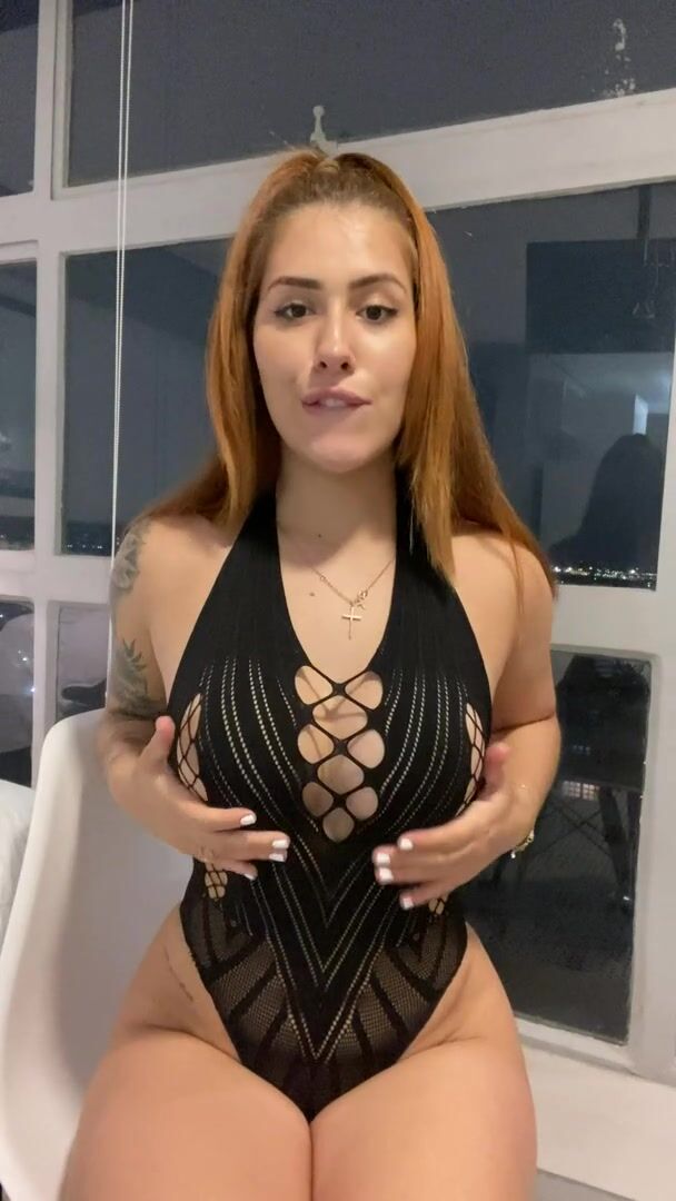 I like how black lingeries matches my pale body and redhair