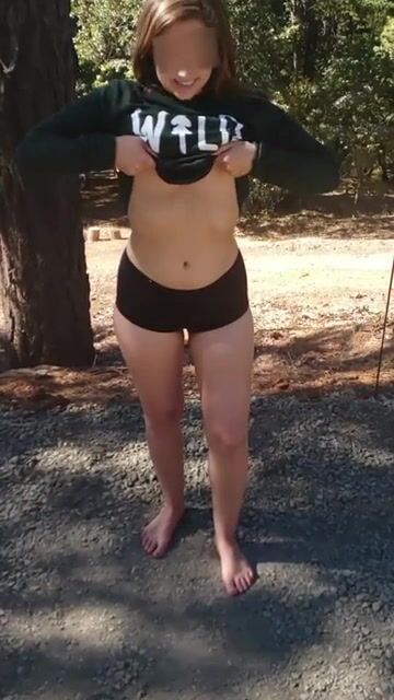 Outdoor slowmo titty drop! I think im gonna start filming more of these. Its fun haha