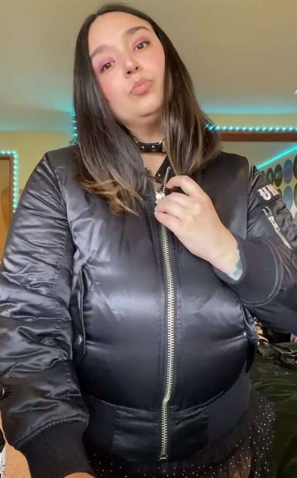 Let’s see what’s hiding behind jacket number one! [titty reveal]