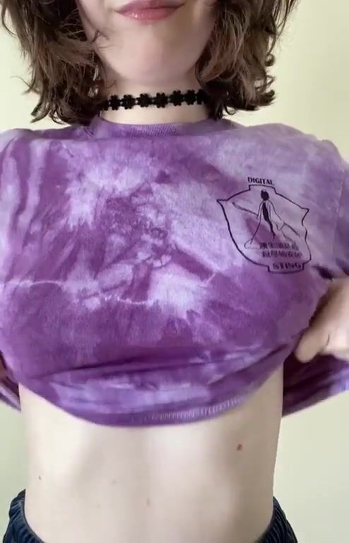 Letting my perky tits drop!