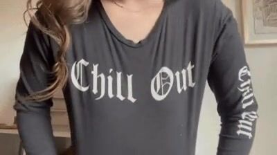 Busty chick revealing her boobies