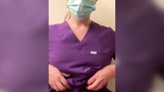 How about a titty drop in scrubs?