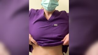 Titty Drop: How about a titty drop in scrubs? #4