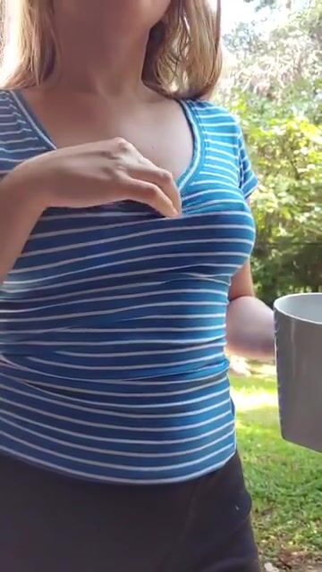 A titty reveal while drinking my morning coffee to start everyone's day right