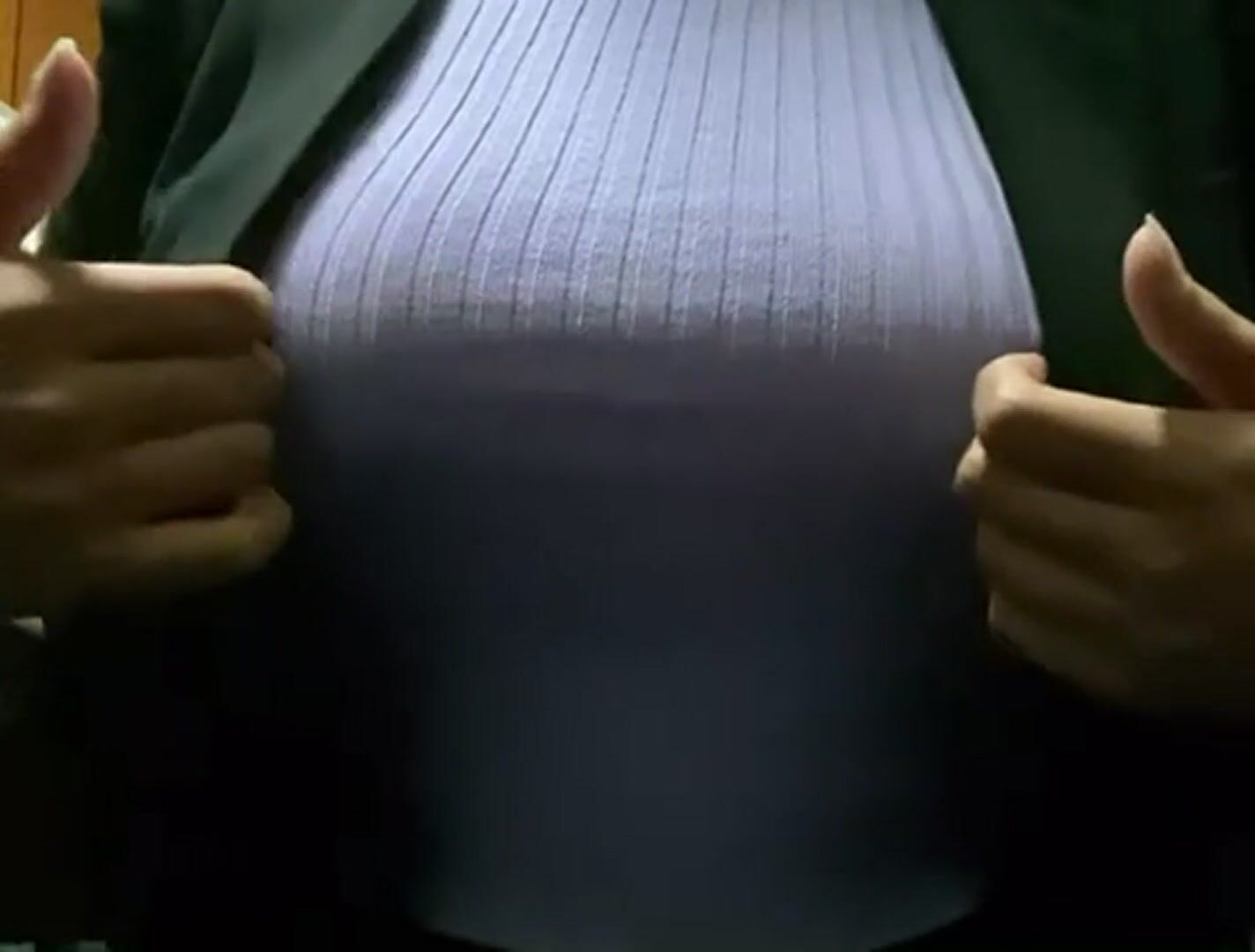 A secret titty drop when everyone walks out of the room. I love being braless at work!