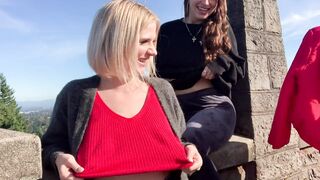 Titty Drop: Three beautiful reveals out side #2