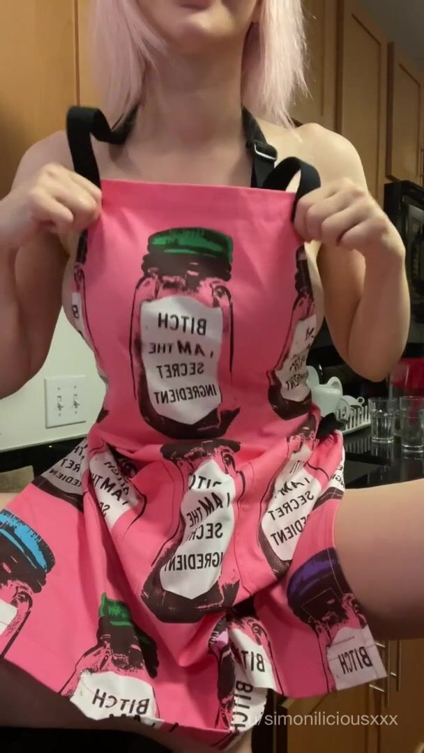 Busty titty drop in the kitchen